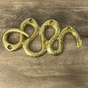 Gold Metal Snake 5 Taper Candle Candelabra
